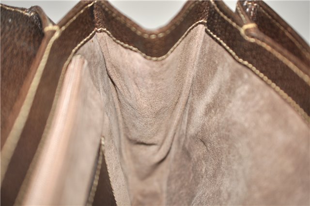Authentic GUCCI Bamboo Vintage Hand Bag Purse Leather Brown 2811E