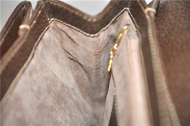 Authentic GUCCI Bamboo Vintage Hand Bag Purse Leather Brown 2811E