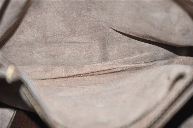 Authentic GUCCI Bamboo Vintage Hand Bag Purse Leather Brown 2811E