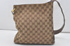 Authentic GUCCI Shoulder Cross Body Bag GG Canvas Leather 91761 Brown 2811I