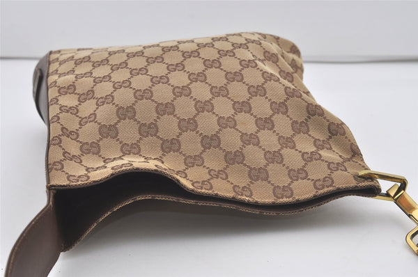 Authentic GUCCI Shoulder Cross Body Bag GG Canvas Leather 91761 Brown 2811I