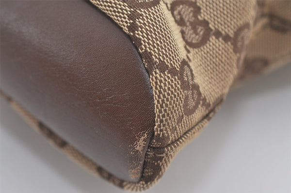 Authentic GUCCI Shoulder Cross Body Bag GG Canvas Leather 91761 Brown 2811I
