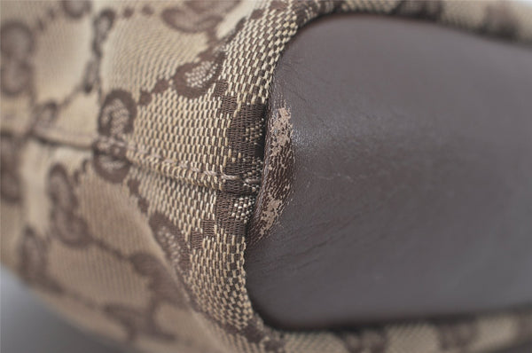 Authentic GUCCI Shoulder Cross Body Bag GG Canvas Leather 91761 Brown 2811I