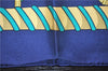 Authentic HERMES Carre 90 Scarf "Etendards et Bonnieres" Silk Navy Box 2812D