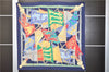 Authentic HERMES Carre 90 Scarf "Etendards et Bonnieres" Silk Navy Box 2812D