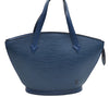Authentic Louis Vuitton Epi Saint Jacques Hand Bag Blue M52275 LV 2812E