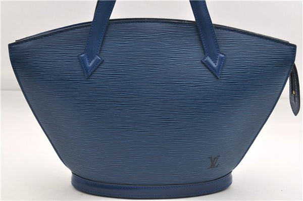 Authentic Louis Vuitton Epi Saint Jacques Hand Bag Blue M52275 LV 2812E