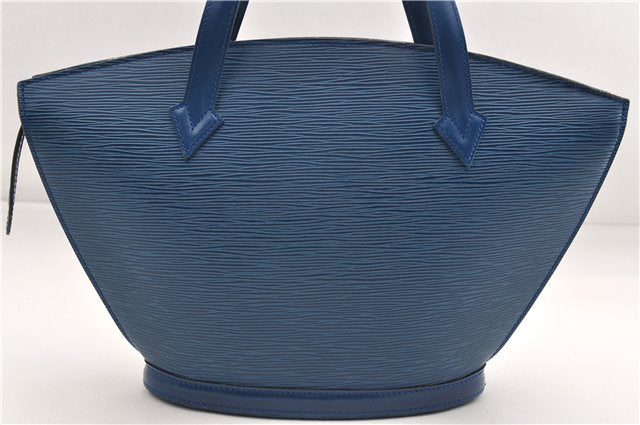 Authentic Louis Vuitton Epi Saint Jacques Hand Bag Blue M52275 LV 2812E