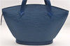 Authentic Louis Vuitton Epi Saint Jacques Hand Bag Blue M52275 LV 2812E