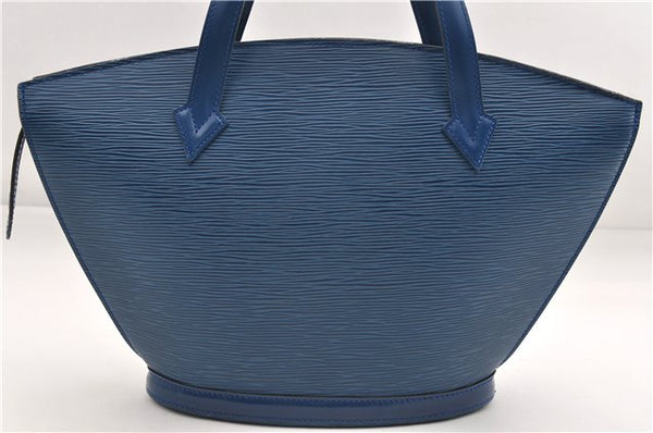 Authentic Louis Vuitton Epi Saint Jacques Hand Bag Blue M52275 LV 2812E