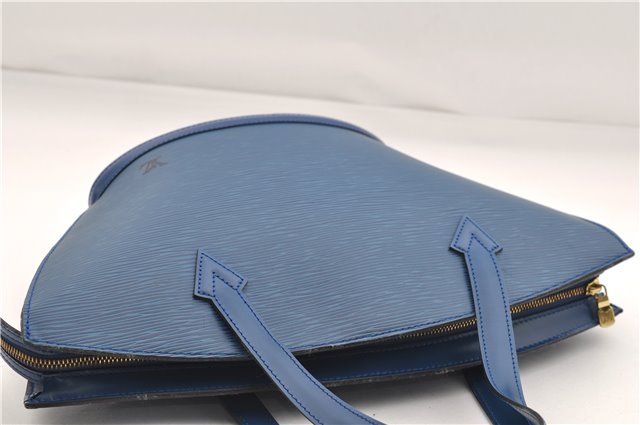 Authentic Louis Vuitton Epi Saint Jacques Hand Bag Blue M52275 LV 2812E