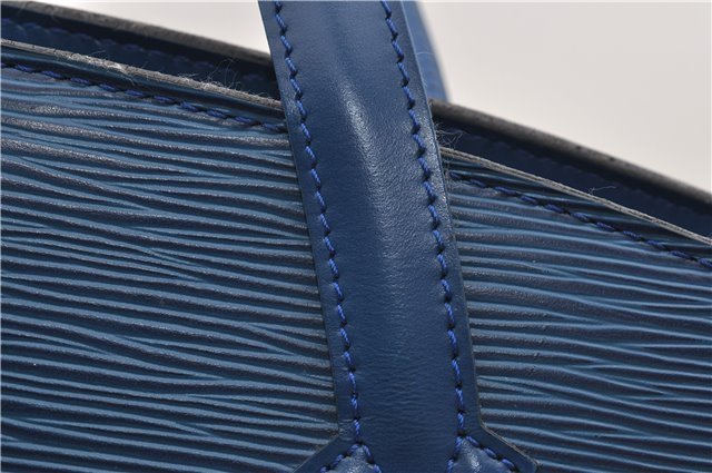 Authentic Louis Vuitton Epi Saint Jacques Hand Bag Blue M52275 LV 2812E