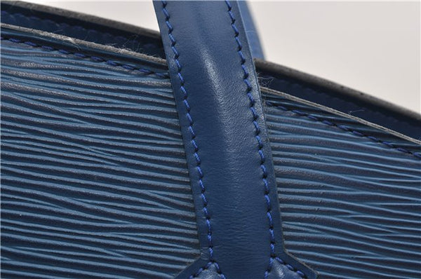 Authentic Louis Vuitton Epi Saint Jacques Hand Bag Blue M52275 LV 2812E