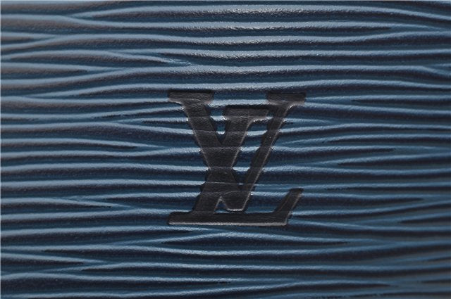 Authentic Louis Vuitton Epi Saint Jacques Hand Bag Blue M52275 LV 2812E