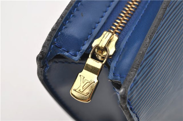 Authentic Louis Vuitton Epi Saint Jacques Hand Bag Blue M52275 LV 2812E