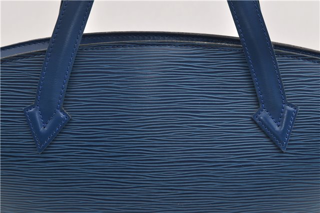 Authentic Louis Vuitton Epi Saint Jacques Hand Bag Blue M52275 LV 2812E