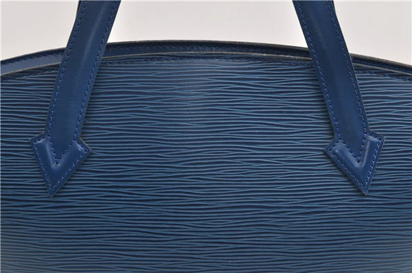 Authentic Louis Vuitton Epi Saint Jacques Hand Bag Blue M52275 LV 2812E