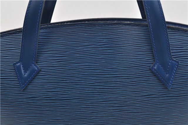 Authentic Louis Vuitton Epi Saint Jacques Hand Bag Blue M52275 LV 2812E