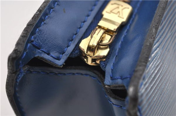 Authentic Louis Vuitton Epi Saint Jacques Hand Bag Blue M52275 LV 2812E