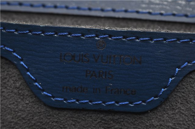 Authentic Louis Vuitton Epi Saint Jacques Hand Bag Blue M52275 LV 2812E