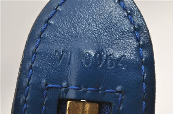 Authentic Louis Vuitton Epi Saint Jacques Hand Bag Blue M52275 LV 2812E