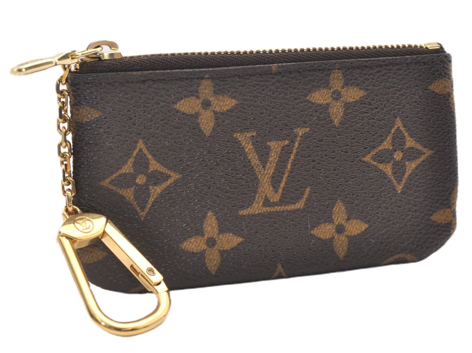 Authentic Louis Vuitton Monogram Pochette Cles Coin Purse Case M62650 LV 2812F