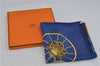 Authentic HERMES Carre 90 Scarf "SPRINGS" Silk Blue Box 2813D