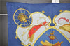 Authentic HERMES Carre 90 Scarf "SPRINGS" Silk Blue Box 2813D