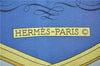 Authentic HERMES Carre 90 Scarf "SPRINGS" Silk Blue Box 2813D