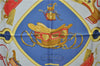 Authentic HERMES Carre 90 Scarf "SPRINGS" Silk Blue Box 2813D