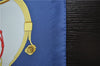 Authentic HERMES Carre 90 Scarf "SPRINGS" Silk Blue Box 2813D