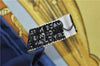 Authentic HERMES Carre 90 Scarf "SPRINGS" Silk Blue Box 2813D
