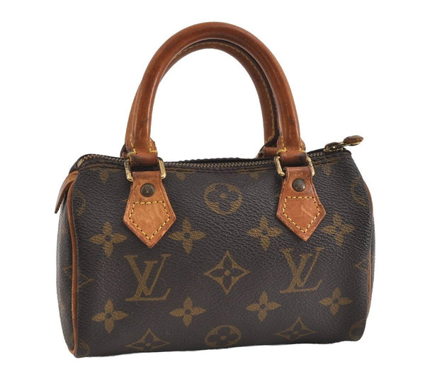 Authentic Louis Vuitton Monogram Mini Speedy Hand Bag Purse M41534 LV 2813I