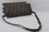 Authentic FENDI Zucca Vintage Shoulder Bag Purse Canvas Leather Brown 2814E