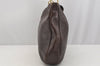 Authentic GUCCI Vintage Bamboo 2Way Shoulder Hand Bag Leather Brown Junk 2815I