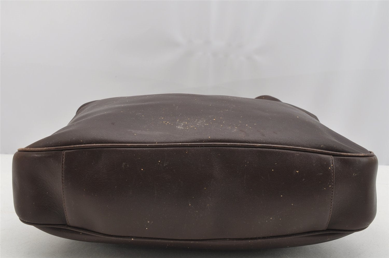 Authentic GUCCI Vintage Bamboo 2Way Shoulder Hand Bag Leather Brown Junk 2815I