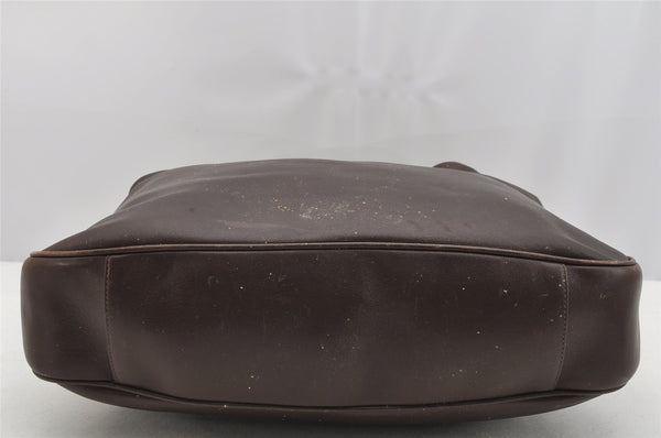 Authentic GUCCI Vintage Bamboo 2Way Shoulder Hand Bag Leather Brown Junk 2815I