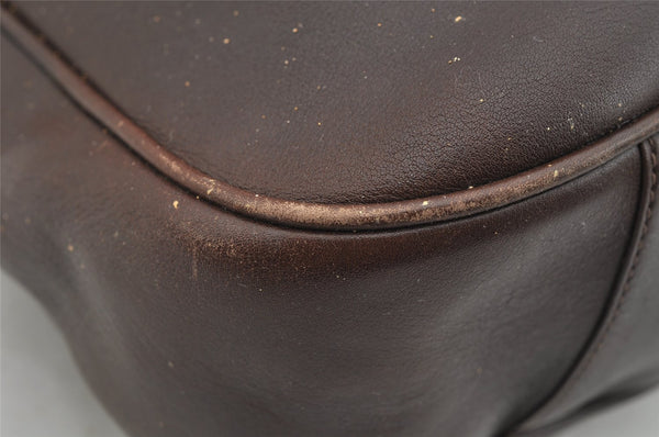 Authentic GUCCI Vintage Bamboo 2Way Shoulder Hand Bag Leather Brown Junk 2815I