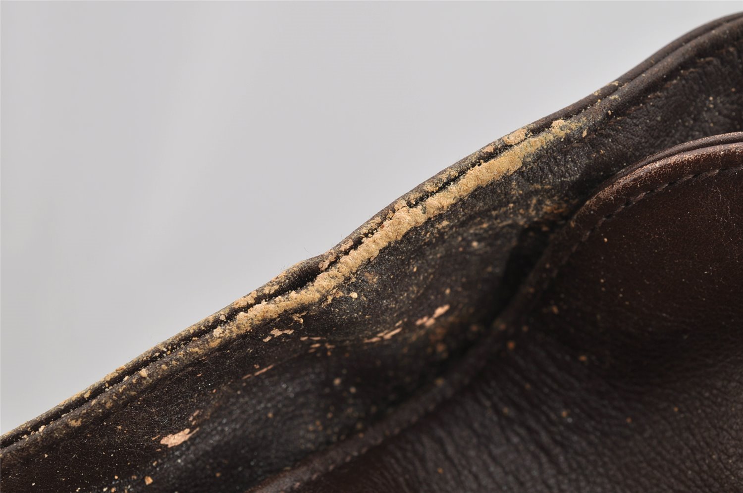 Authentic GUCCI Vintage Bamboo 2Way Shoulder Hand Bag Leather Brown Junk 2815I