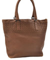 Authentic BOTTEGA VENETA Intrecciato Leather Shoulder Tote Bag Brown 2816E