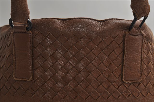 Authentic BOTTEGA VENETA Intrecciato Leather Shoulder Tote Bag Brown 2816E