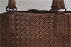 Authentic BOTTEGA VENETA Intrecciato Leather Shoulder Tote Bag Brown 2816E