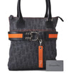 Christian Dior Trotter Flight Line Hand Tote Bag Canvas Leather Navy Blue 2817D