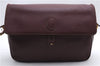 Authentic Cartier Must de Cartier Shoulder Cross Bag Leather Bordeaux Red 2817E