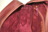 Authentic Cartier Must de Cartier Shoulder Cross Bag Leather Bordeaux Red 2817E