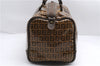 Authentic FENDI Zucchino Vintage Hand Boston Bag PVC Leather Brown 2818E