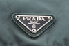 Authentic PRADA VELA Nylon Tessuto Leather Drawstring Backpack B2811 Green 2818I