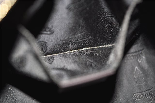 Authentic GUCCI Hysteria GG Crystal Crest Heart Hand Bag PVC Leather Brown 2819E