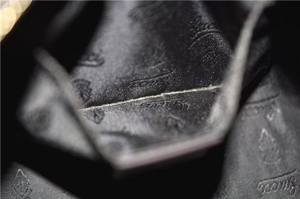 Authentic GUCCI Hysteria GG Crystal Crest Heart Hand Bag PVC Leather Brown 2819E