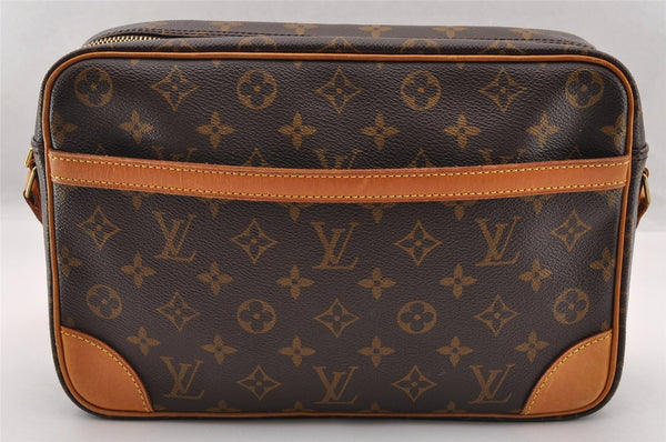 Authentic Louis Vuitton Monogram Trocadero 30 Shoulder Cross Bag M51272 LV 2819I